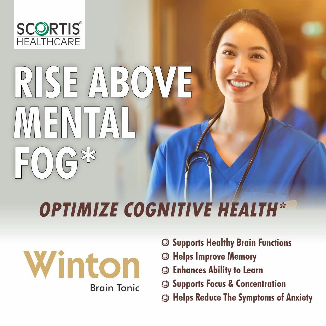 SCORTIS HEALTH CARE Ayurvedic Winton Syrup Focus + Brain Supplement & Memory Supports Focus Concentration & Alertness 200 ml Pack Of 1