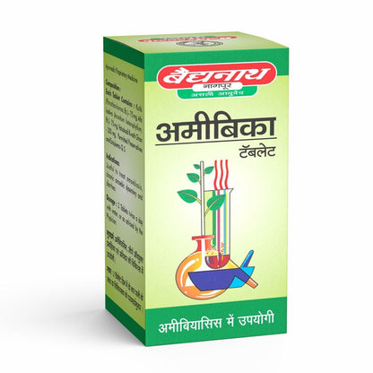 Baidyanath Amoebica I Ayurvedic Diarrhea Medicine I 740 g Pack of 1-100 Tab