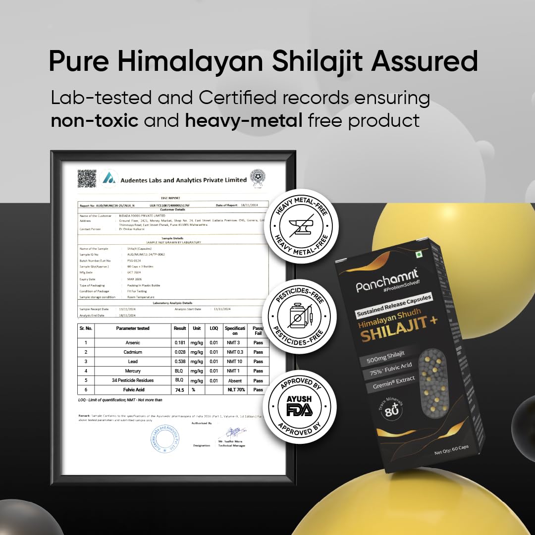 Panchamrit Himalayan Shilajit Sustained Release Capsules for Men & Wome- image 6