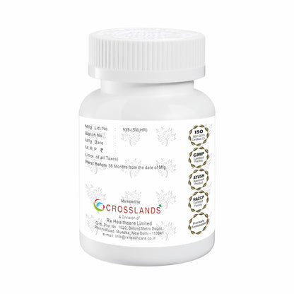 CROSSLANDS Pure Extract of Amla Capsules | 750mg | Natural Antioxidant | Immunity Enhancer | Natural Source of Vitamin C | Hair Growth Herbal Supplement | Improve Heart Health & Lower Cardiac Risk | Maintain Tryglycerides levels | Reduce Visceral Fat | 60