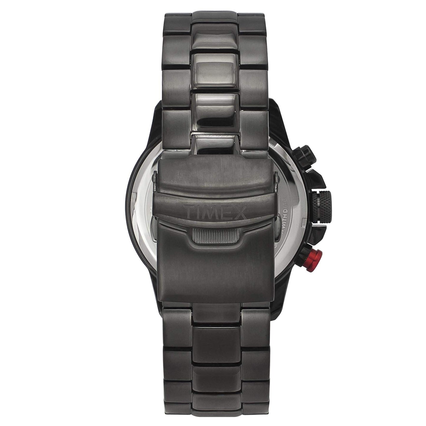 TIMEX Analog Watch for man with Black Round Dial & Gunmetal Stainless Steel Bracelet Band Water Resistant Men's Wrist Watches - TWEG19301