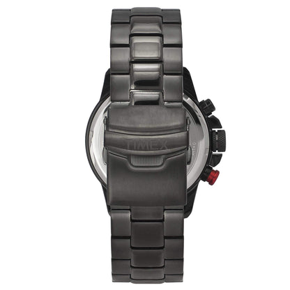 TIMEX Analog Watch for man with Black Round Dial & Gunmetal Stainless Steel Bracelet Band Water Resistant Men's Wrist Watches - TWEG19301