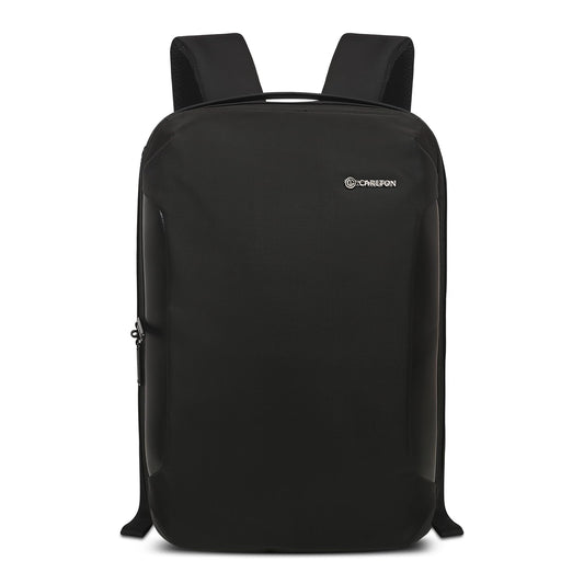 CARLTON Laptop Backpack with Front Access Pocket, Trolley Sleeve, Flush USB Port & Water Resistant Fabric | Ferrous Black | Bradford