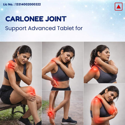 Bioford Carlonee Joint Tablets | Collagen Peptide, Glucosamine, Chondroitin, Hyaluronate | Knee, Neck, Back & Full Body Joint Pain Relief | Pack of 1
