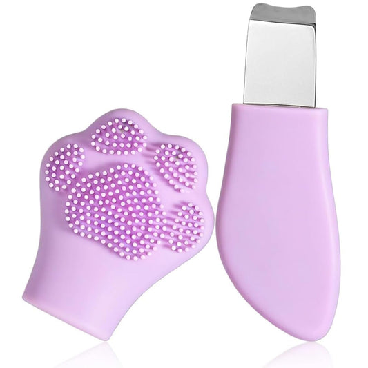 TURBID Nose Blackhead Remover, Face Washing Brushes, 2 in 1 Pore Cleaning Brush, Blackhead Scraper, Pimple Extractor for Women and Men, Face Scraper Skin Spatula, Pore Scrubber for Deep Cleansing
