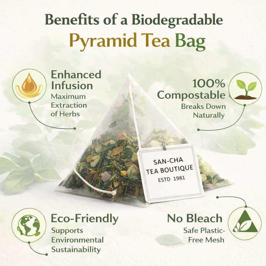 Sancha Dark Roast Darjeeling Tea | 25 Pyramid Bags | Roasted Darjeeling with Floral & Caramel Notes | Master Taster’s Selection
