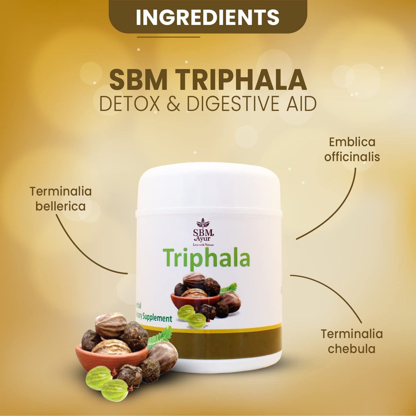 SBM Ayur Triphala 60 Ayurvedic Tablets