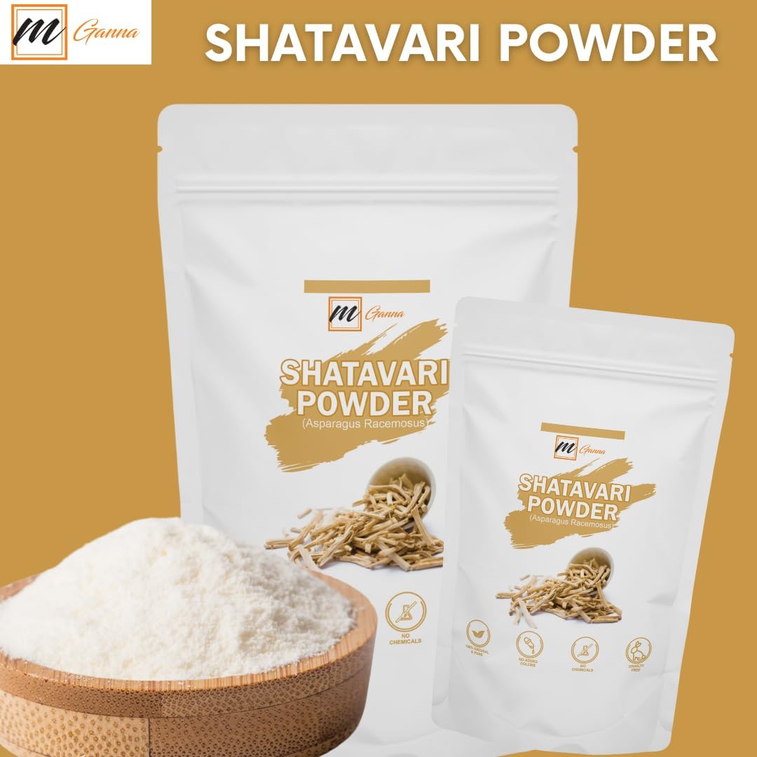 mGanna Shatavari Powder/Asparagus Racemosus for Radiant Skin, Hair and Health Care 227gm / 0.5 lbs