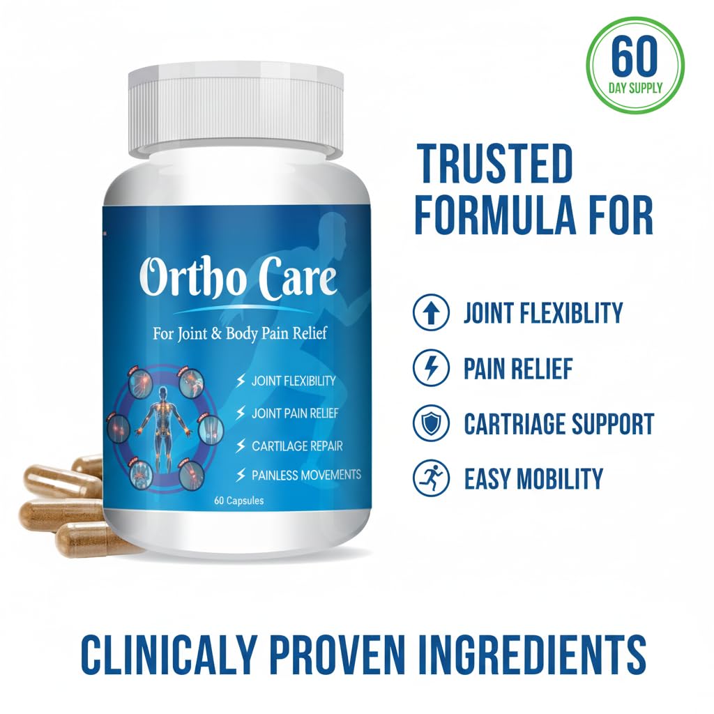 Ortho Care Bone & Joint Support Capsules with Glucosamine, MSM & Chondroitin – 60 Capsules