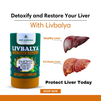 Livbalya Liver Detox Supplement | Supports Liver Health & Detoxification | Herbal Cleanse Formula | 60 Vegan Capsules