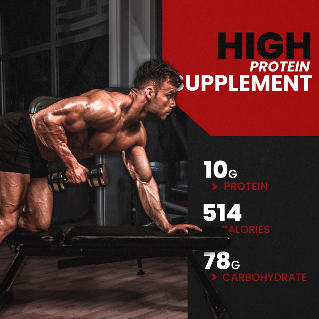 Mypro Sport Nutrition Complex Weight Gainer High Protein Supplement Powder(10g Protein,514g Calories,78g Carbs,25g Vitamins,Serving-33 Scoops) For Men & Women-Chocolate Flavour-1 Kg