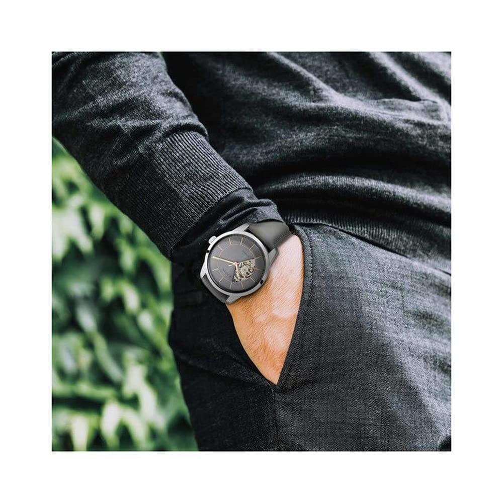 Titan Automatics Grey Dial Automatic Leather Strap Analog Watch for Men- image 2