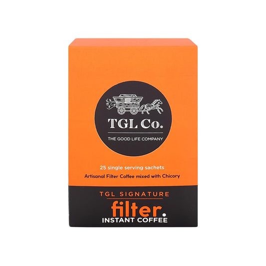 TGL Co. Signature Instant Filter Coffee Sachet (25 Sachets - Trial Pack) Premium Instant Coffee Sachets | Blend of Coffee Beans & Chicory | No Artificial Flavor | Travel Friendly Pack