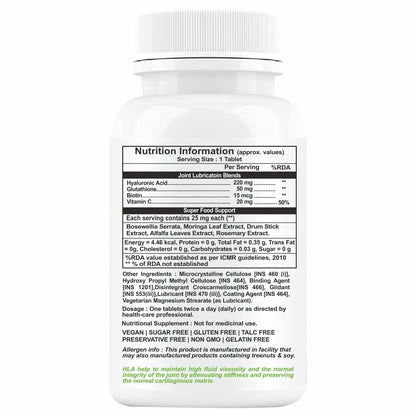 Propeptides Hyaluronic Acid Double Strength Supplement (220mg) Supports Joints Hydration & Lubrication | Bone,Knee,Hip Joint Mobility, And Healthy Skin Supplement-60 Veg Tablets