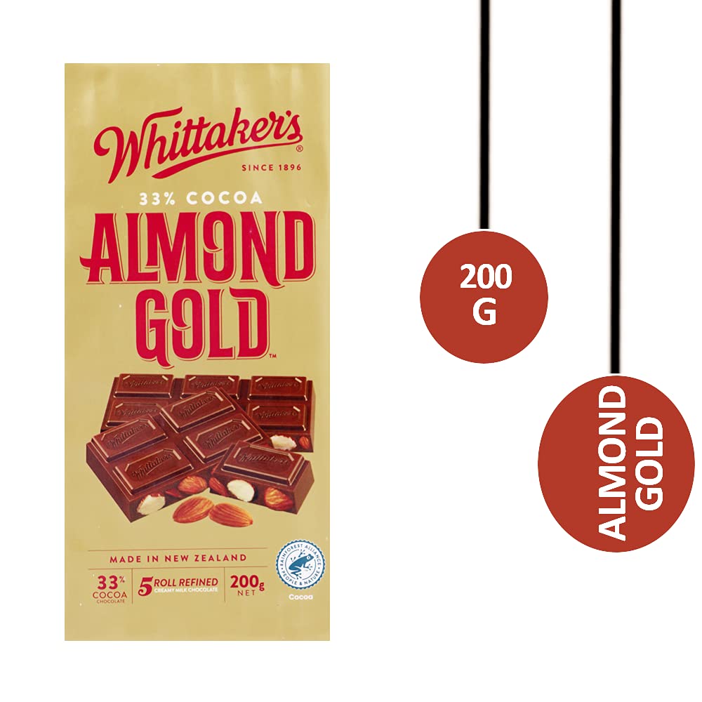 Whittakers Almond Gold Block 200g, 200 g