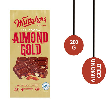Whittakers Almond Gold Block 200g, 200 g