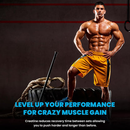 NATURYZ Pure Micronized Creatine Monohydrate | Rapid Absorption | Quercetin | Muscle Strength & Power for Intense Workout | Supports Athletic Performance | Enhances Lean Muscle Volume - 250g(Unflavoured)