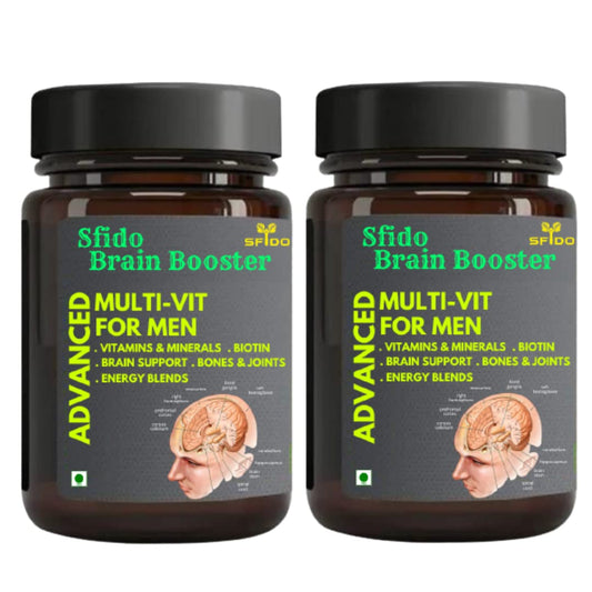 Sfido Brain Booster | Brain Booster Supplements | Brain Memory Booster | Brain Strength Growth | Capsule | Pack of 2