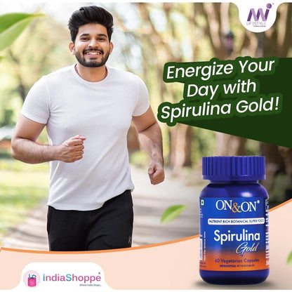 On n On Spirulina Gold 60 Vegetarian Capsules, Elements Wellbeing Spirulina Gold 60 Vegetarian Capsules
