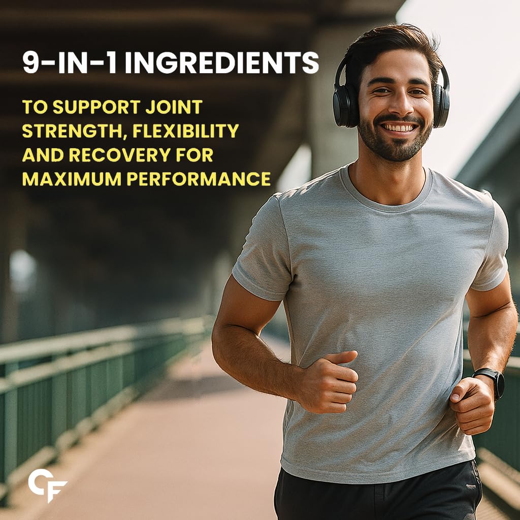Carbamide Forte Joint Support Supplement for Adults with Glucosamine 1600mg Per Serving with Chondroitin, Boswellia, Turmeric & Ginger- Tablets 60 Count