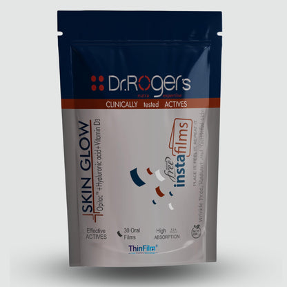Nutra Expertise | Skin Glow Instafilms | Opitac(Glutathione), Hyarulonic acid & Vit-D3 for Skin hydration & Glow | 30 Oral Films in a Zipper Pouch.