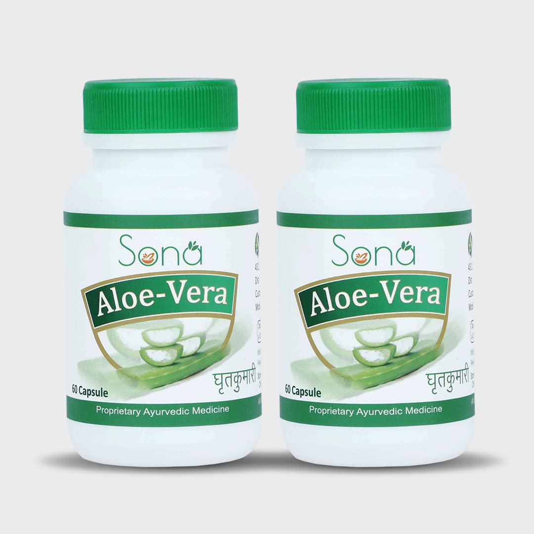 Sona Aloe Vera Extract 60 Capsules (Pack of 2)