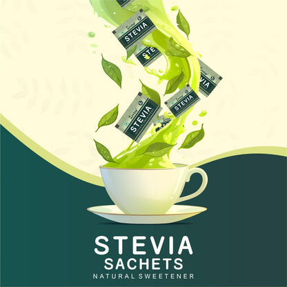 Zindagi Stevia Sugar Free Powder Sachets | 100% Natural & Diabetic Friendly Sweetener | Zero Calorie Sugar | 100 Sachets