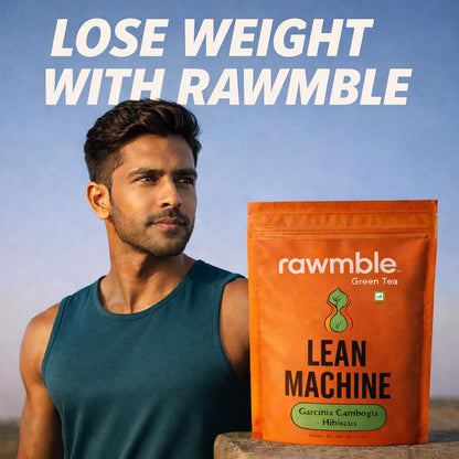 Organic Green Tea for weight loss | Instant Loss in Days | Loose Leaves | Burns Belly Fat | Added Garcinia Cambogia | 100% Pure Leaves | Hibiscus Flavour | Weightloss tea for women men