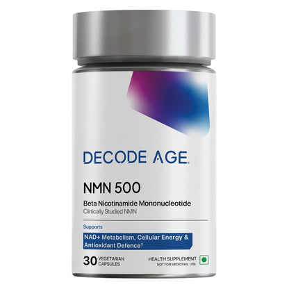 NMN Supplement 500 mg | 99% Pure NMN for Anti-Aging, NAD+ Boost & Cellular Energy | High Absorption Nicotinamide Mononucleotide | Longevity & DNA Repair Support | 30 Vegan Capsules