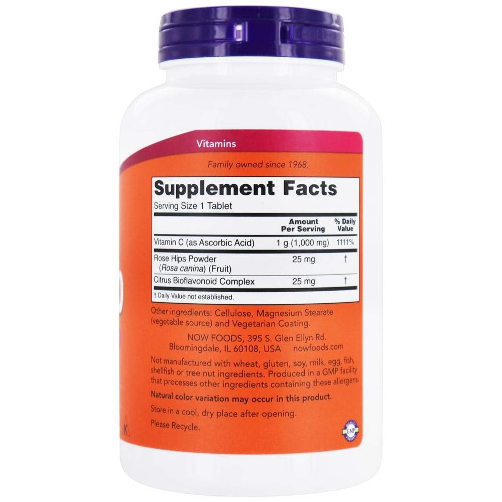 Now Foods C-1000 with Rose Hips and Bioflavonoids 250 Tabs- image 5