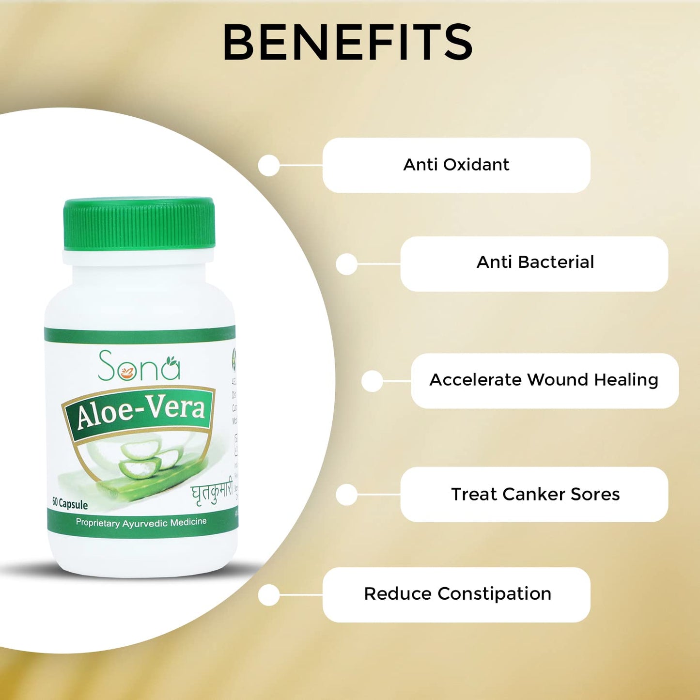 Sona Aloe Vera Extract 60 Capsules (Pack of 2)