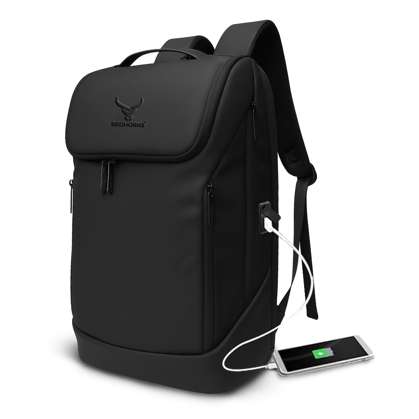 REDHORNS Velocity 15.6” Unisex Laptop Bag Anti-Theft, Water-Resistant 27L with USB Charging and 3 digit lock for College, Travel, School Backpack Men & Women