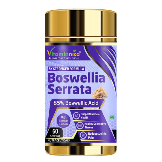 Vitaminnica Boswellia Serrata 2500mg (5:1 Extract) – Premium Herbal Joint Support Supplement, Supports Mobility & Comfort, Vegetarian Capsules, Non-GMO, 60 Count