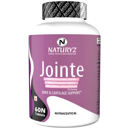 Naturyz Jointe Maximum Strength- 1500mg Glucosamine, 400mg Chondroitin & 400mg MSM per Serving for Cartilage, 60 Tablets