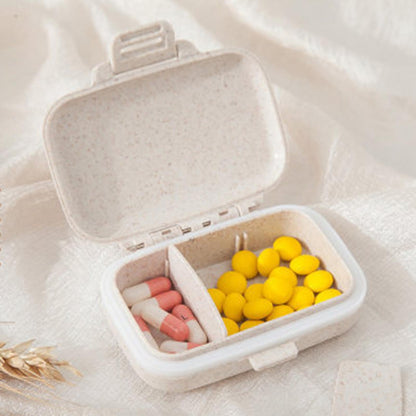 JAZZY PEARLS® 2xpill S Box Mini Portable Pills Organizer Case for Fish Oil Supplements Daily Bluepill Boxes Pill Cases Health Care Health