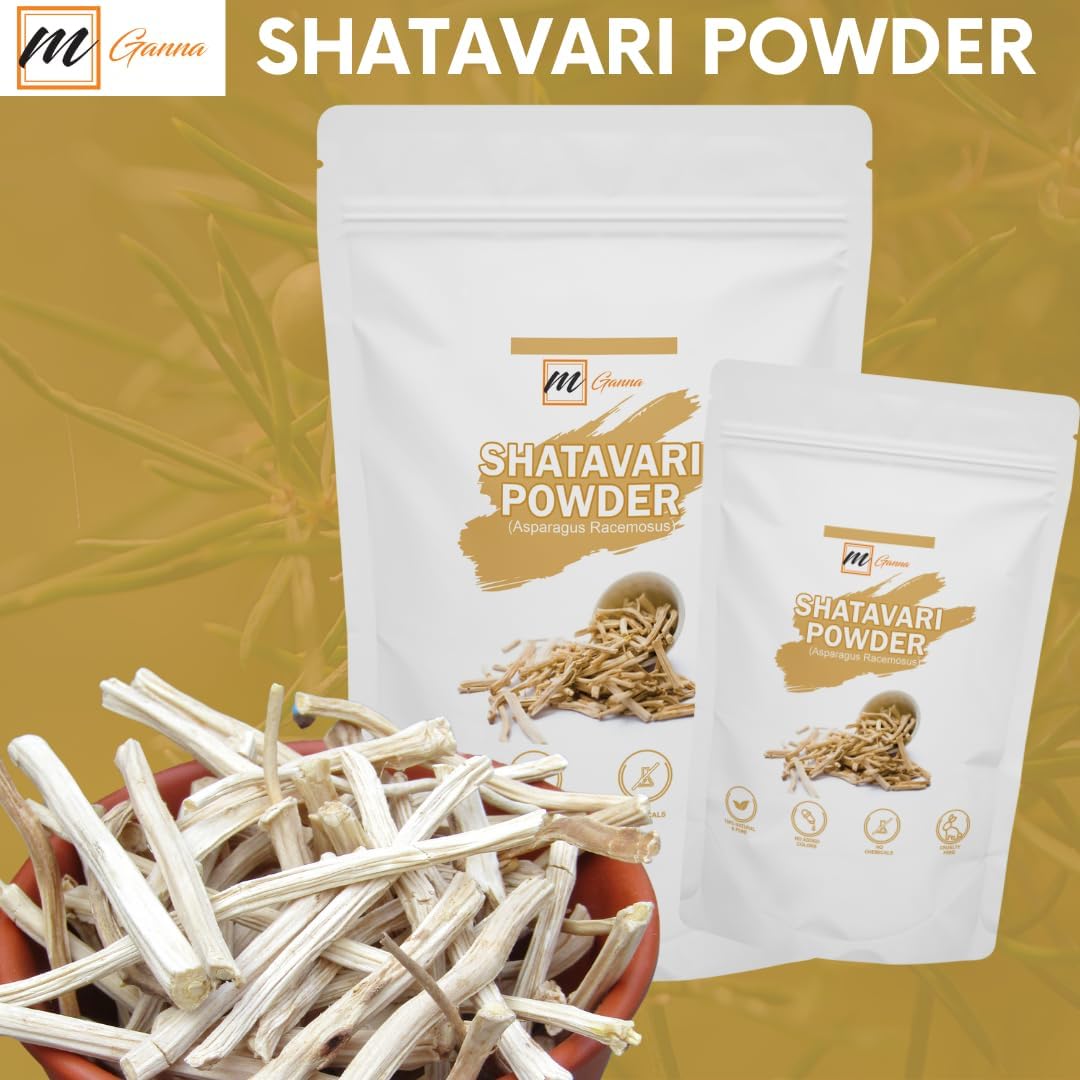 mGanna Shatavari Powder/Asparagus Racemosus for Radiant Skin, Hair and Health Care 227gm / 0.5 lbs