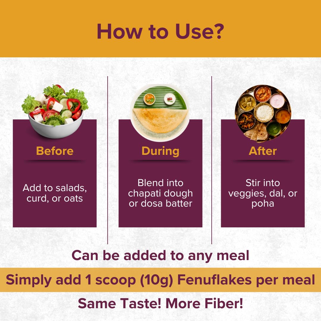 Fenuflakes 300g Fiber supplement | Bloating,acidity,&constipation relie- image 8