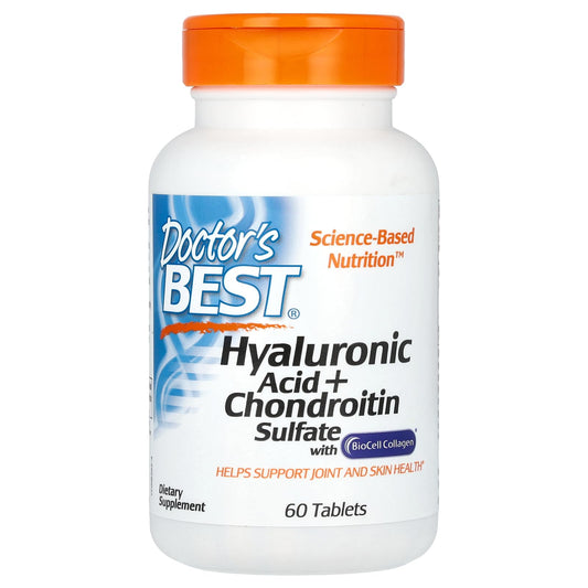 Doctor's Best, Best Hyaluronic Acid with Chondroitin Sulfate, 60 Tablets