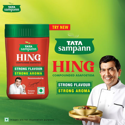 Tata Sampann Turmeric Powder With Natural Oils, 500g & Tata Sampann Hing (Bandhani Hing), Recommended by Chef Sanjeev Kapoor, Compounded Asafoetida, 50g