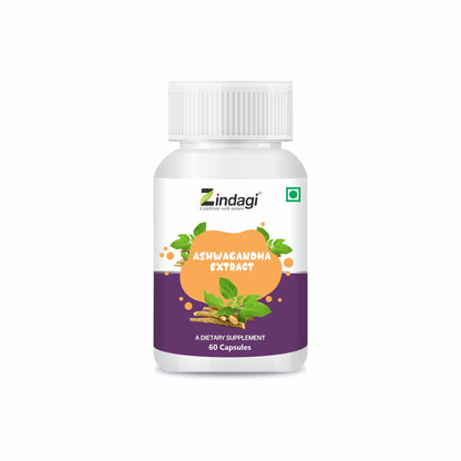 Zindagi 100% Pure Ashwagandha Extract Capsules and Turmeric Extract Capsules With Curcumin - Herbal Health Supplement For Diabetic - Maintain Healthy Joints(Combo Offer)