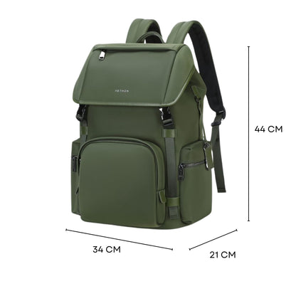 AETHON The Ridge Backpack | 15.6-inch Shoulder Bag | Nylon Fabric | Separate Laptop Compartment | Adjustable Straps | Waterproof Design | Travel Bag (Olive)
