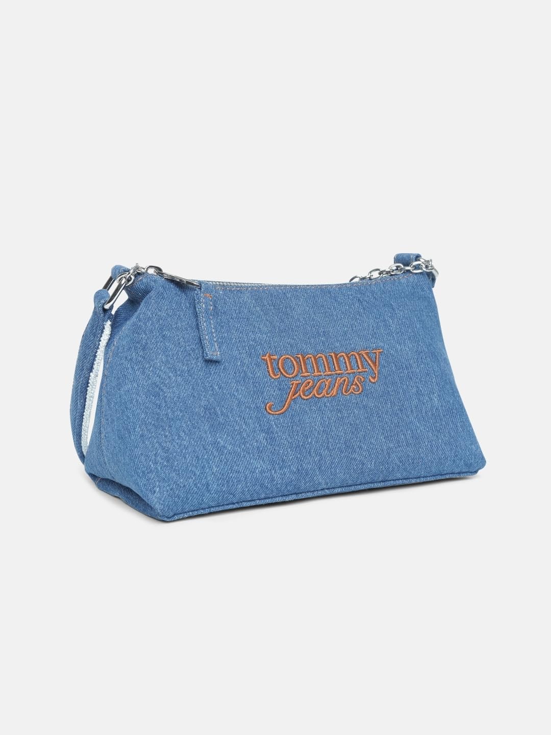 Tommy Hilfiger Logo Blue Cotton Sling Bag