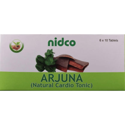 NIDCO Herbal Heritage Arjuna 60 Tablets | Promotes Heart Health | Healthy Metabolism Manages Cholesterol Level | Blood Pressure Support | 500mg/Serving (Pack of 1)