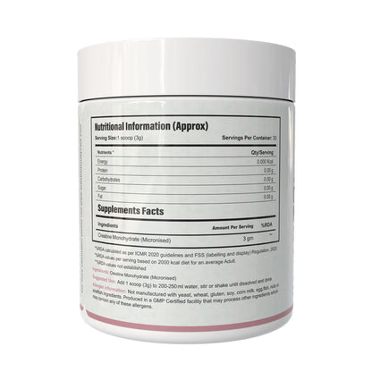 Autoimmunity Care: Micronised Creatine Monohydrate Care | 100% Pure Micronized | Peak Athletic Performance, Strength & Endurance | Enhanced Muscle Strength & Power | Brain & Cognitive Function | 100g Unflavored Powder