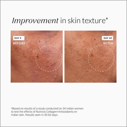 NUTROVA Collagen+Antioxidants Supplement - of Marine Collagen Powder for Men & Women,Increases Skin Hydration,Reduces Skin Damage,Supports Healthy Skin,Hair & Nails,Cranberry, 1 count,30 Servings