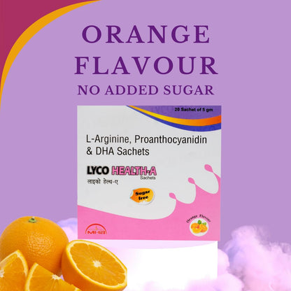 Virgo Healthcare Lyco Health-A, L-Arginine, Sugarfree (20 Sachets)