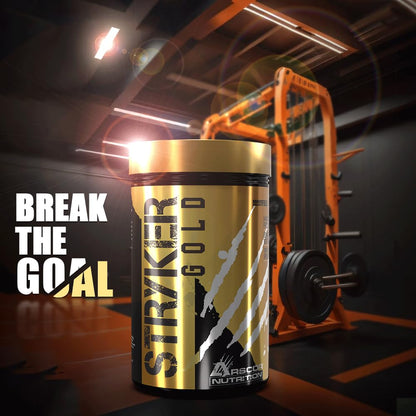 Stryker Gold Strongest Pre-Workout Supplement for Men with Citrulline, Beta-Alanine, Caffeine | Pre-workout for Men & Women (390g, Orange Mango)