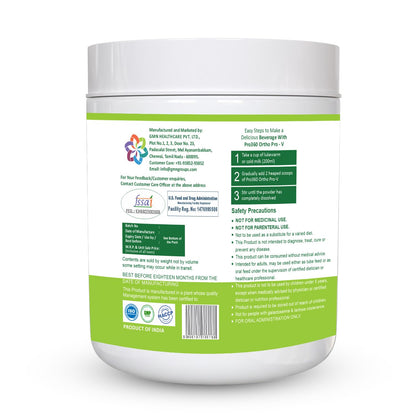 Pro360 Ortho Pro-V 250g Protein Powder for Bone and Joint Health | Supplement for Orthopedic Care with Natural Herbal Extracts | No added Sugar – Vanilla (Pack of 1)