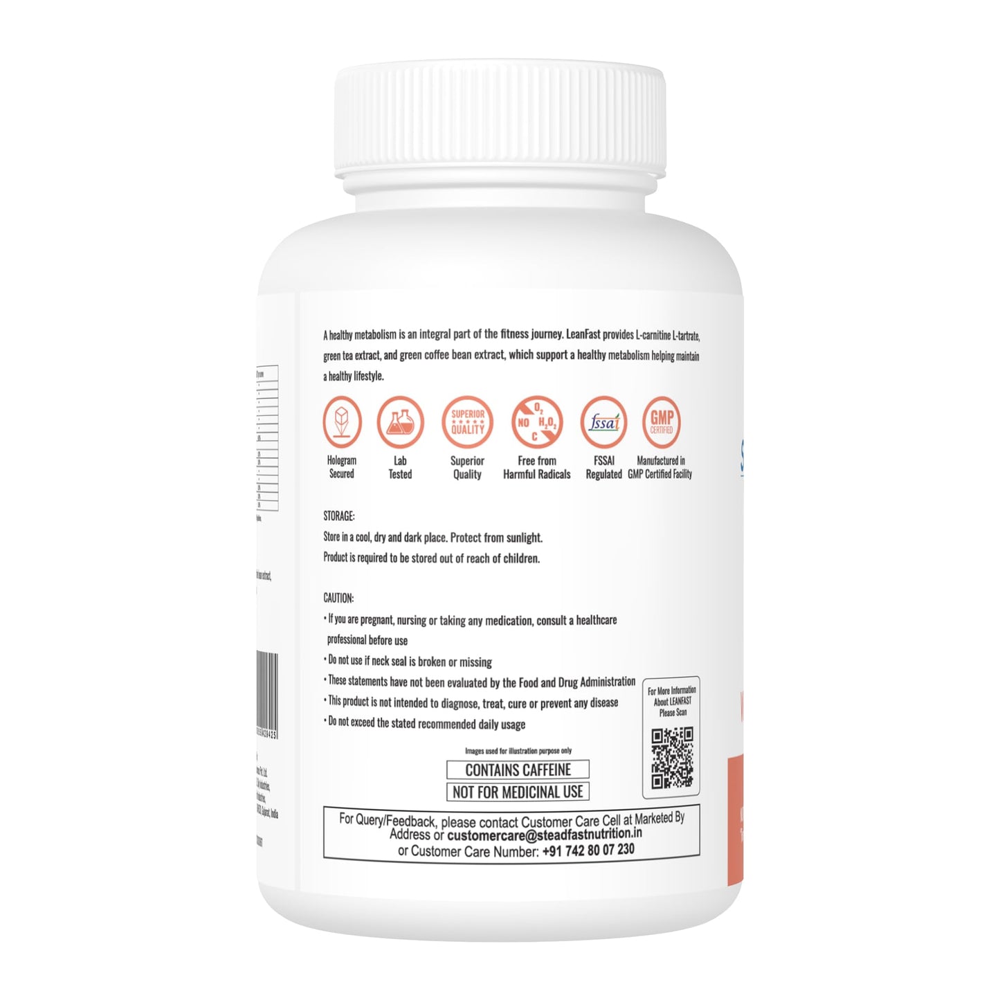 Steadfast Nutrition Leanfast Fat Burners Metabolism Booster Weight Loss Supplements (60 Capsules)