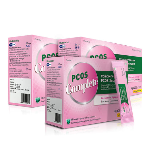 PCOS Complete™ | Myo-Inositol 2000mg, D-Chiro Inositol (40:1), NAC, CoQ10 | Weight Management, Hormonal Balance, Period Cycle, Skin & Hair | PCOS Supplement & PCOS Drink for Women | (Pack of 2)